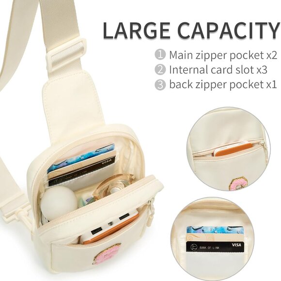 Adorable Personalized Kids Crossbody Sling Bag - Trendy Girls Fanny Pack - Picture 7 of 7